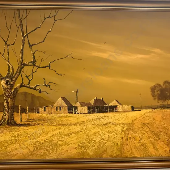 Ochre Landscape Painting by Kevin Smith
