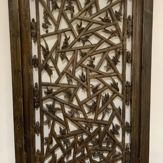 Reticulated Carved Wooden Screen