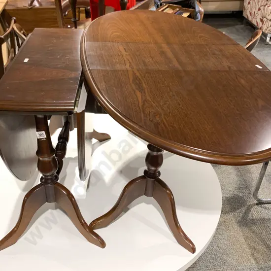 Pair of Oval Drop Leaf Side Tables