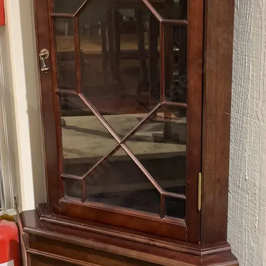 Reproduction Mahogany Glazed Door Corner Cabinet