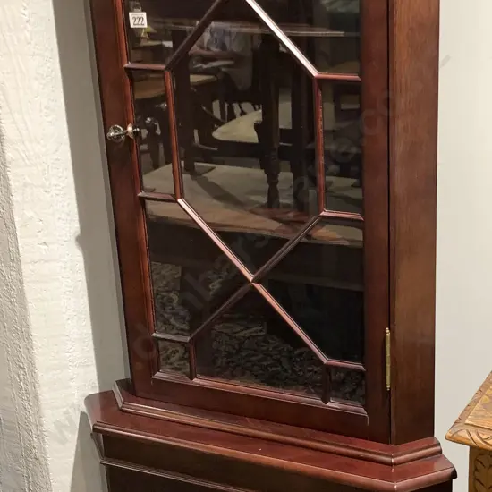 Reproduction Mahogany Glazed Door Corner Cabinet
