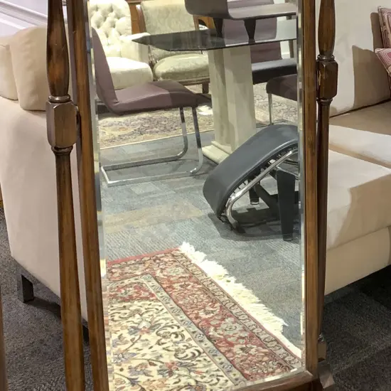 Mahogany Framed Cheval Mirror