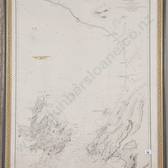 19Cth Map of Cook Strait and the Coast to Cape Egmont