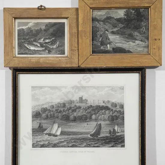 Three Small Victorian Framed Engravings
