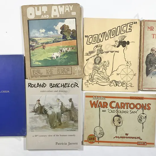Six Assorted Volumes and Booklets of Cartoon and Illustrated Humour