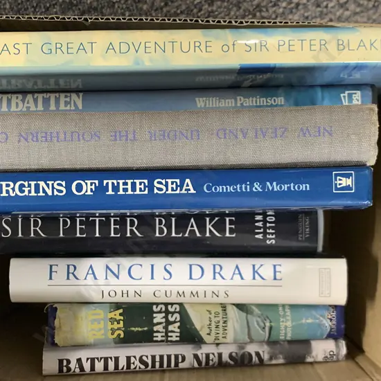 Box of Eight Mostly Maritime Volumes
