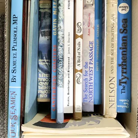 Box of 23 Mostly Maritime Volumes and Booklets