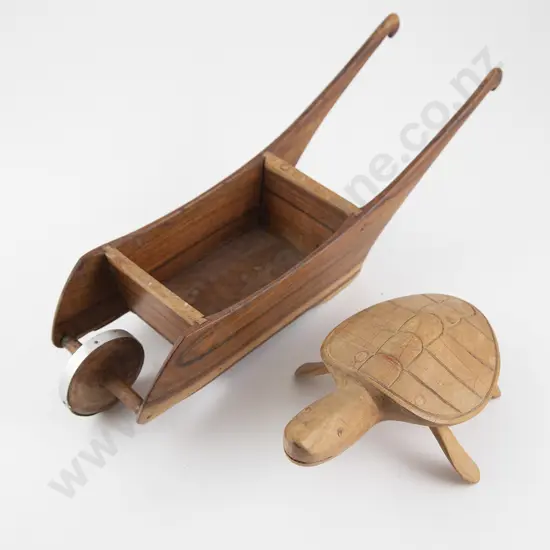 Pitcairn Island Souvenir Wooden Wheelbarrow By Warren Christian