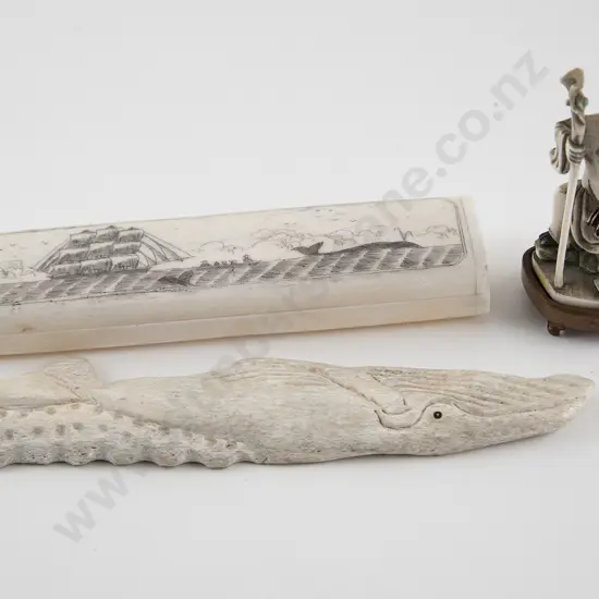 Whalebone Carving Of A Whale
