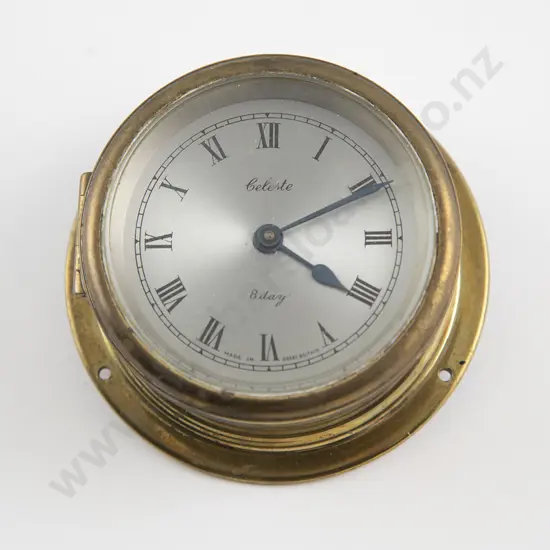Small Celeste Brass Cased Ships Clock