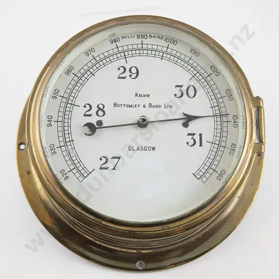 Ships Bulkhead Barometer By Kelvin Bottomley & Baird