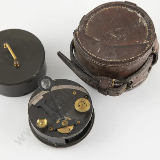 WWI Military Issue Bronze Drum or Box Sextant By Heath & Co Ltd London