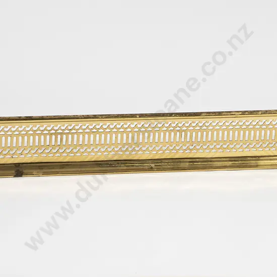 Late Victorian Pierced Brass Fender