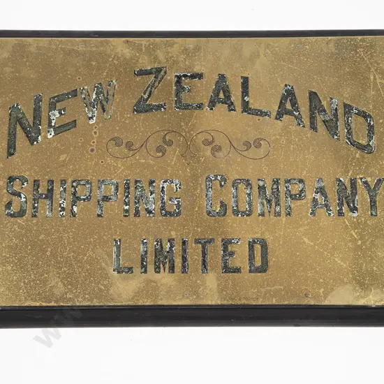 Cast Brass New Zealand Shipping Co Sign