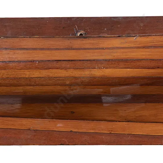 A Half Hull Model Of A Banded Sailing Boat