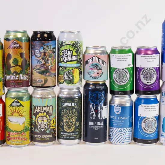 25 Assorted Mixed Size Beer Cans