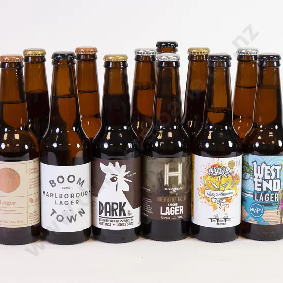 12 Assorted 330ml Bottles of Lager