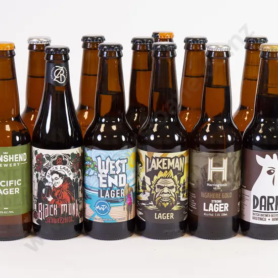 12 Assorted 330ml Bottles of Lager