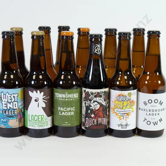 12 Assorted 330ml Bottles of Lager