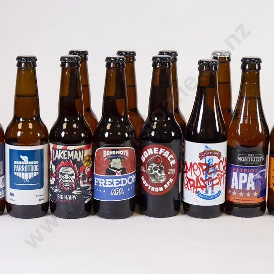 12 Assorted 330ml Bottles of APA