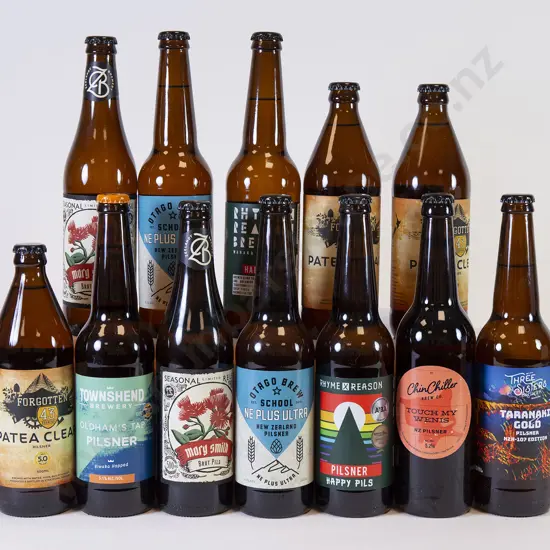 12 500ml Assorted Bottles of Pilsner