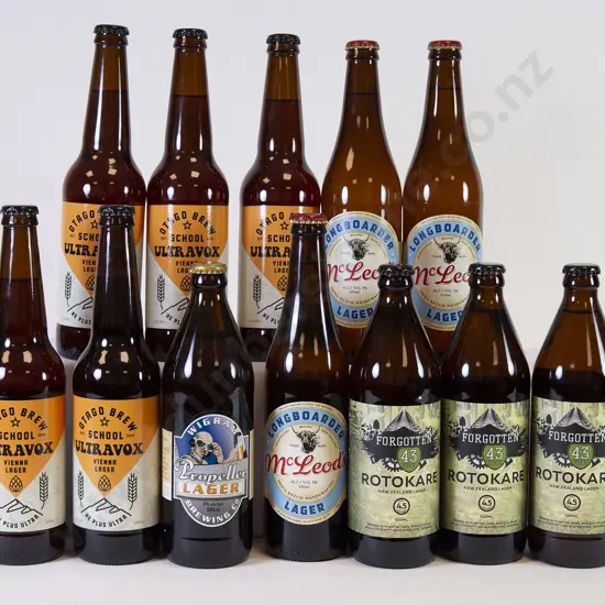 12 500ml Assorted Bottles of Lager