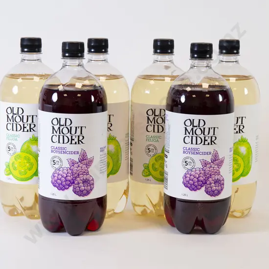 6 1.25L Bottles of Assorted Old Mout Cider