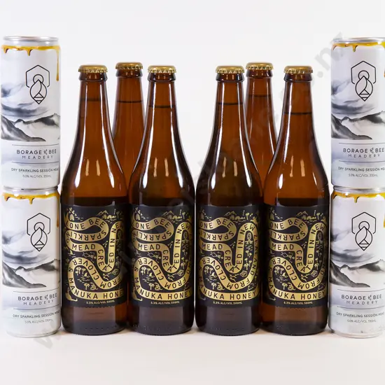 6 500ml and 4 300ml Bottles and Cans of Assorted Mead (10)