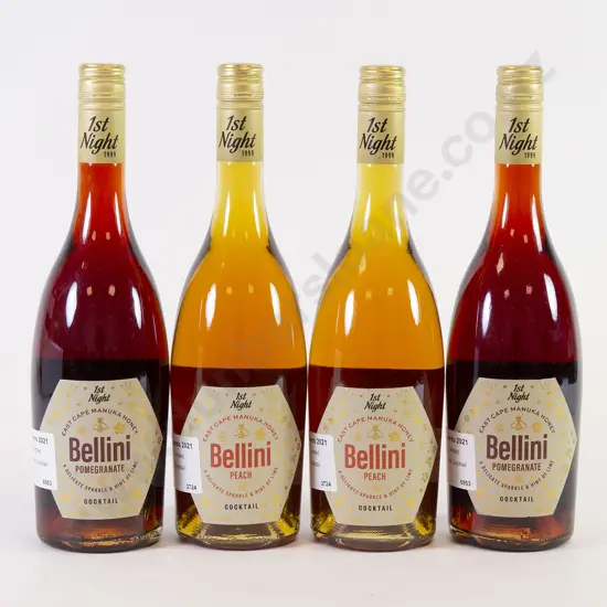 4 750ml Bottles of 1st Night Assorted Flavored Bellini Cocktail