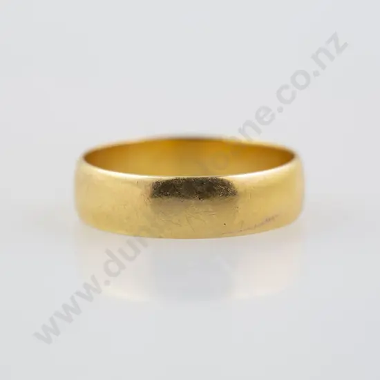 22ct Gold Plain Wedding Band