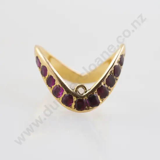 18ct Eleven Stone Burmese Ruby Curve Band Ring