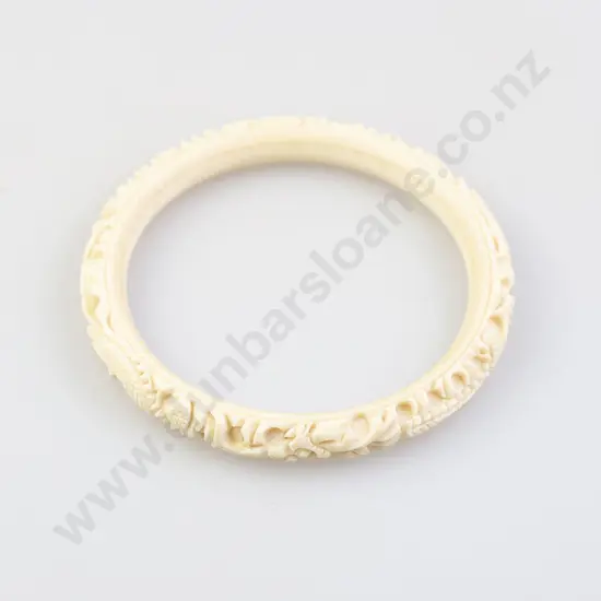 Dragon Carved Ivory Bangle