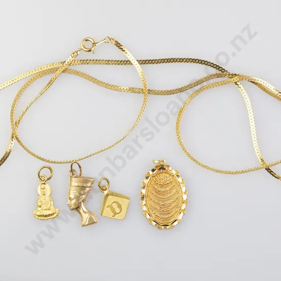 Four 18ct Charms