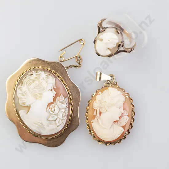 9ct Framed Cameo Brooch