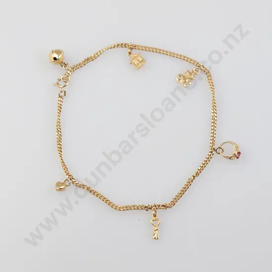 9ct Fine Charm Bracelet