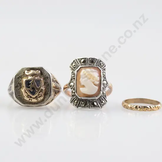 Vintage 1928 10ct & S/S US School Ring