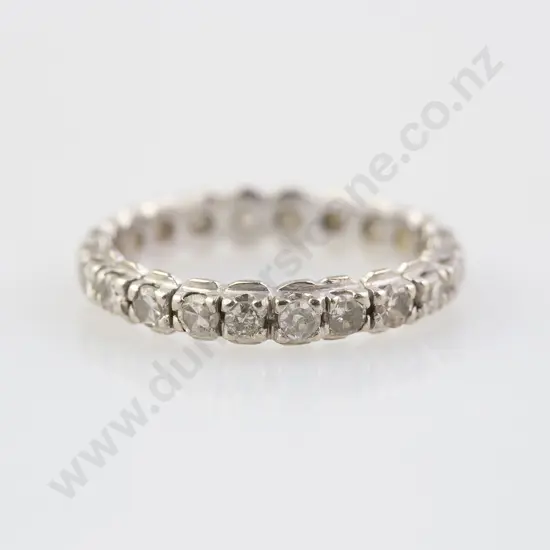 14ct White Gold 22stone Diamond Eternity Band