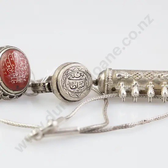 Two Antique North African Ring and Necklace