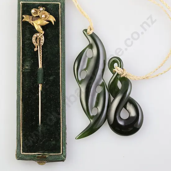 Victorian 15ct Floral Head Stick Pin