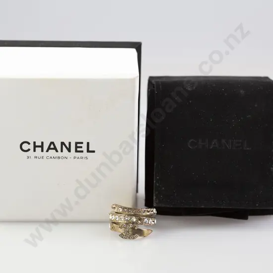 Original Boxed Chanel Diamonte Ring