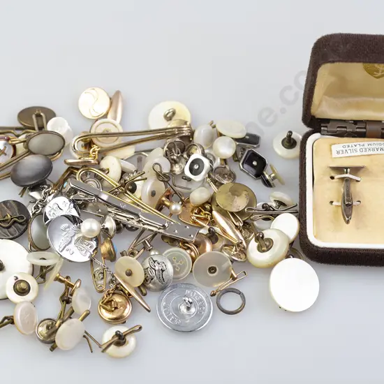Collection Vintage MOP and Various Skirt Buttons and Cufflinks