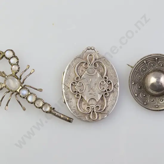 Victorian S/S Target Brooch