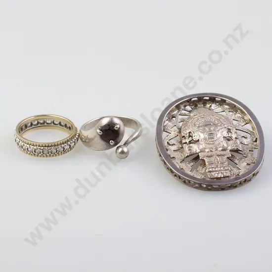 Gold & S/S White Sapphire Eternity Band