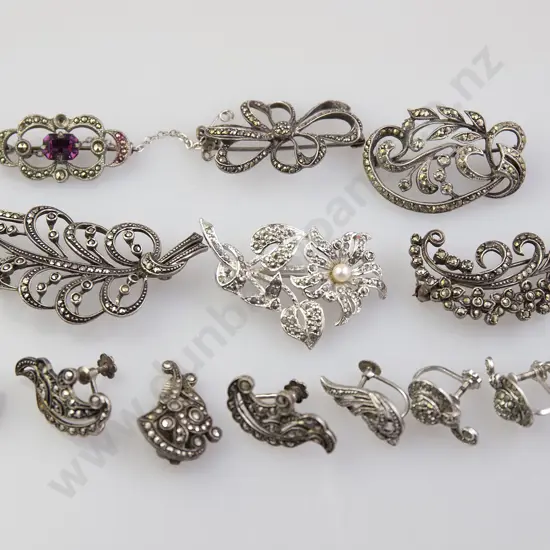 Collection Vintage Silver and Marcasite Jewellery