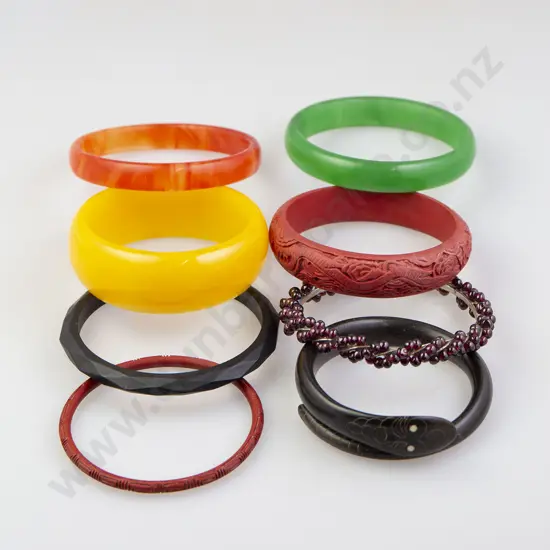 Collection Eight Various Composition Bangles