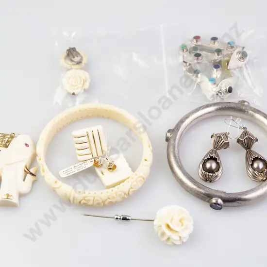 Ivory and Silver Jewellery