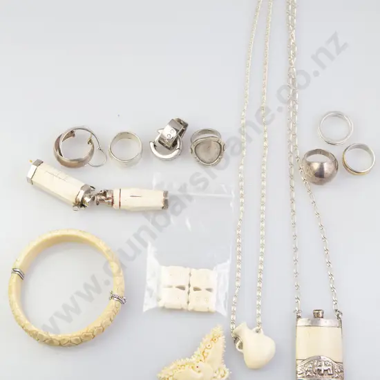 Ivory and Silver Jewellery