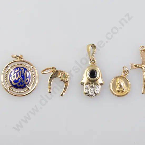 Five 14ct Gold Charms