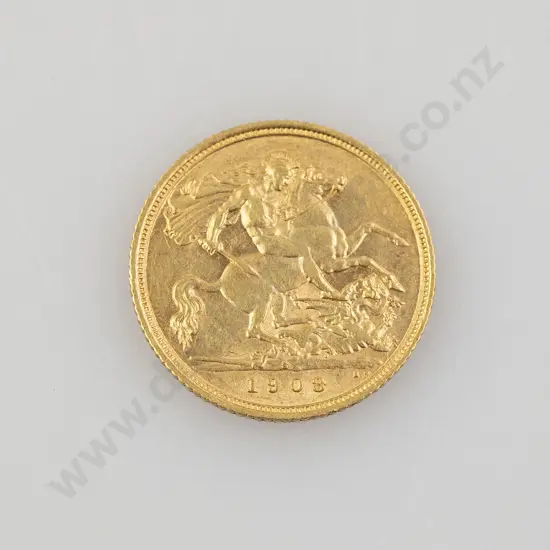 1908 Half Gold Sovereign