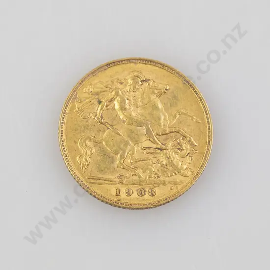 1908 Half Gold Sovereign